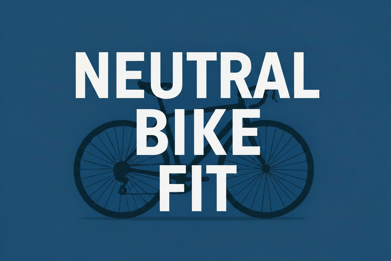 Create a thumbnail image that says "New Bike Fitting"